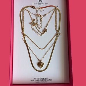 NIB House of Harlow 3 necklace set